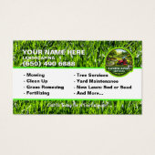Landscaping Lawn Care Mower Business Card Grass (Devant)