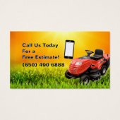 Landscaping Lawn Care Mower Business Card Template (Dos)