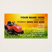 Landscaping Lawn Care Mower Business Card Template (Devant)