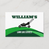 Landscaping Lawn Care Mower Sjabloon Visitekaartje (Voorkant)
