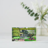 Landscaping & Lawn Care Visitekaartje (Staand voorkant)