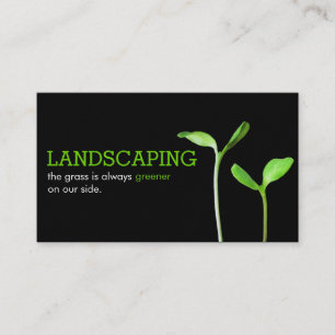Landscaping Lawn green sprouts black Visitekaartje