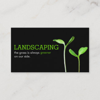 Landscaping Lawn green sprouts black Visitekaartje