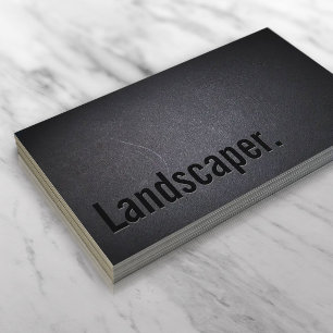 Landscaping Service Professional Dark Texture Visitekaartje