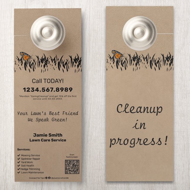 Landscaping Service Promotional Custom (Landscaping Service Promotional Custom Door Hanger)