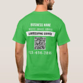 Landscaping Service QR code Logo maatwerk T-shirt (Achterkant)