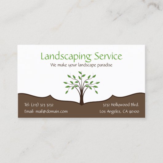 Landscaping Service Visitekaartje (1-zijdig) (Voorkant)