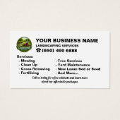Landscaping Services Business card Lawn care (Devant)