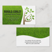 Landscaping Tree gestileerde pictogram Visitekaartje (Voorkant / Achterkant)
