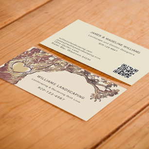 Landscaping Tuinieren Boom QR Code Visitekaartje