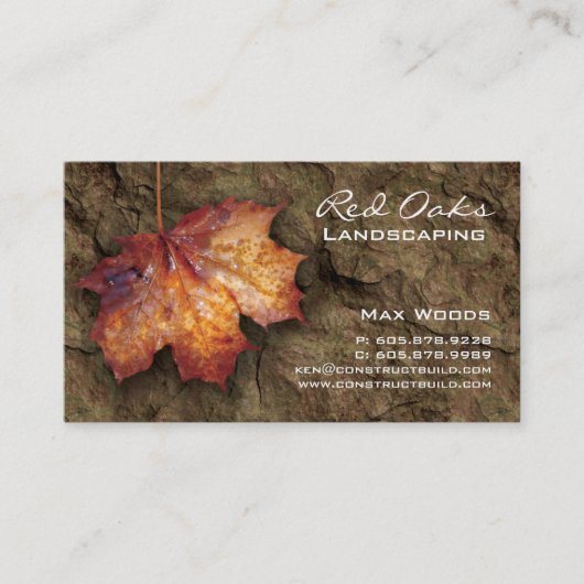Landscaping Visitekaartje Rock Maple Leaf (Voorkant)