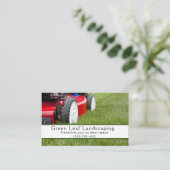 Landscaping Yard Lawn Mower Service Visitekaartje (Staand voorkant)