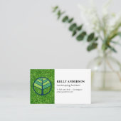 Landscapingarchitect | Gras | Boom-pictogram Visitekaartje (Staand voorkant)