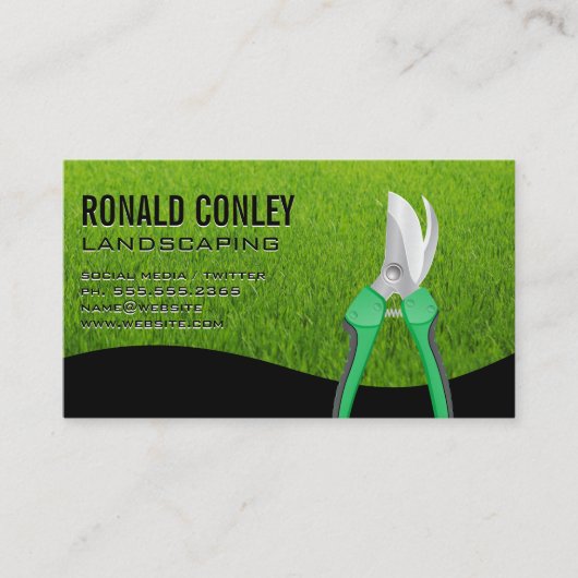 Landscapingprogramma's | Grafische achtergrond Visitekaartje (Voorkant)
