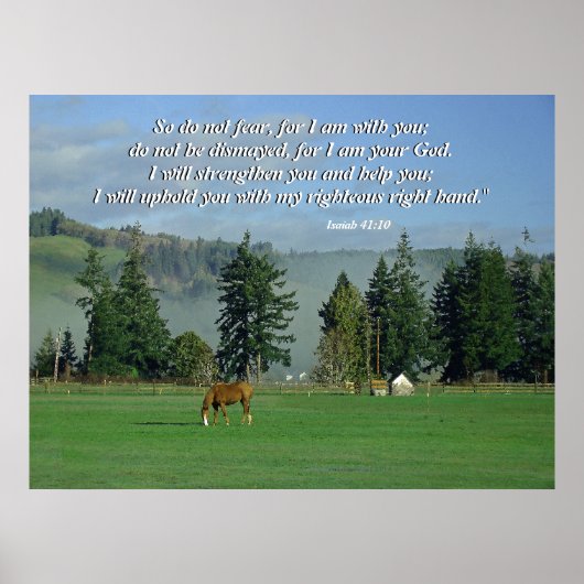 Landscene Isaiah 41:10 Afdruk Poster (Voorkant)