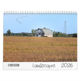 Landschap 2026 12 maanden wandkalender kalender