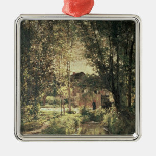 Landschap 2 metalen ornament