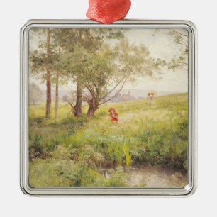 Landschap 3 metalen ornament