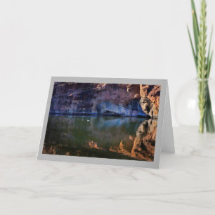 Landschap 49 Zonnige de rivier witte eend van Kaart