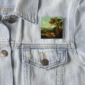 Landschap 4 vierkante button 5,1 cm (In situ)