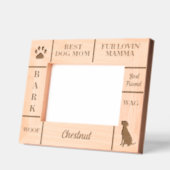 Landschap 7x5 BESTE Hond MOM Ooit Aangepaste Naam Gegraveerde Lijstjes (Links)