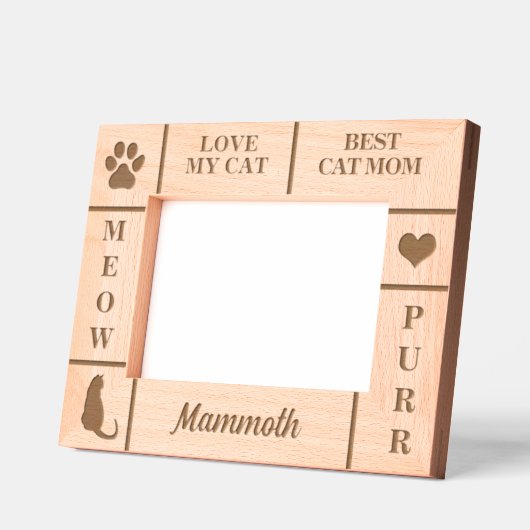 Landschap 7x5 BESTE Kat MOM Ooit Aangepaste Naam Gegraveerde Lijstjes (Links)