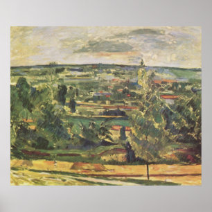 Landschap aan de Jas-de-Bouffan - Paul Cezanne Poster