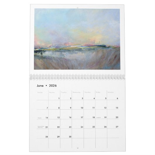 Landschap Abstracte kunst origineel schilderij 202 Kalender (Jun 2026)