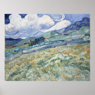 Landschap achter Saint-Paul Vincent van Gogh Poster