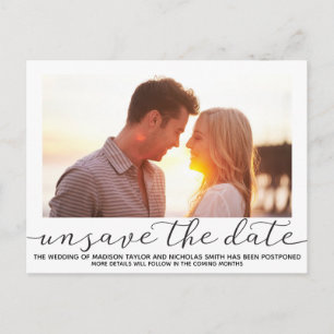 Landschap Afbeelding Wedding Unsave the Date Brief Briefkaart