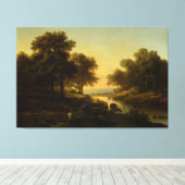 Landschap Alexandre Calame, 1830-1845 Canvas Afdruk (Insitu (Houten vloer))