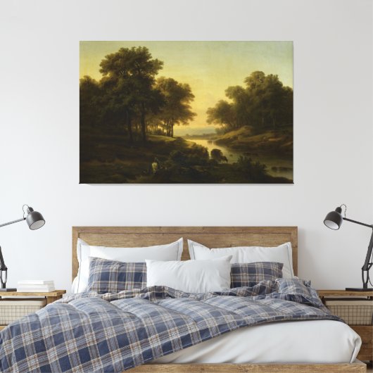 Landschap Alexandre Calame, 1830-1845 Canvas Afdruk (Insitu (Slaapkamer))