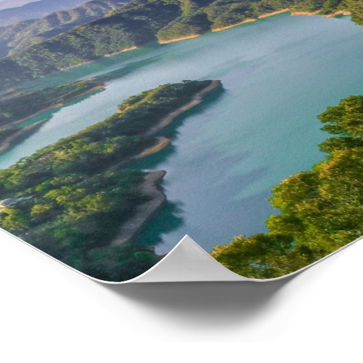 Landschap Alligator Lake Mountain Poster (Hoek)