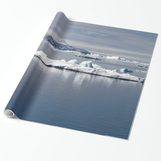 Landschap Antarctica Cadeaupapier (Uitgerold)