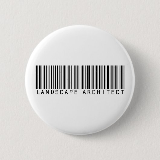 Landschap Architect Bar Code Ronde Button 5,7 Cm (Voorkant)