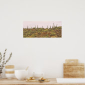 Landschap Arizona cactus Poster (Keuken)