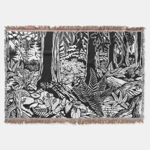 Landschap Art Blanket Forest Throw Blanket Giften Deken
