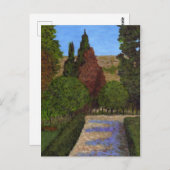Landschap Art Trees Park Schilderen Briefkaart (Voorkant / Achterkant)