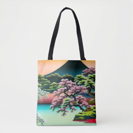 Landschap Asian Cherry Blossom Draagtas (Voorkant)