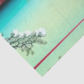 Landschap Aziatisch landschap Cherry Blosheibomen Tissuepapier (Detail)