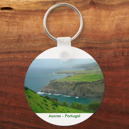 Landschap Azoren Sleutelhanger (Voorkant)