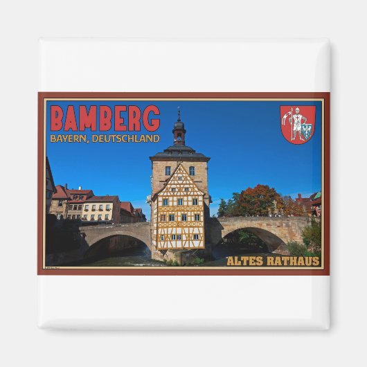 Landschap Bamberg - Altes Rathaus Magneet (Voorkant)