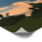 Landschap bergmeer poster (Hoek)