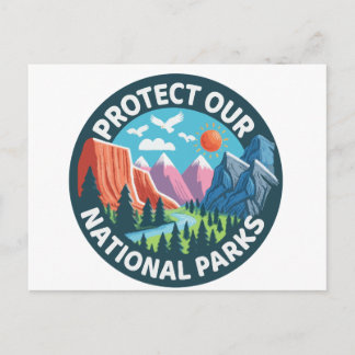 Landschap Bescherm onze nationale parken Briefkaart