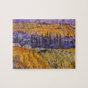 Landschap bij Auvers in de regen door Vincent van Legpuzzel