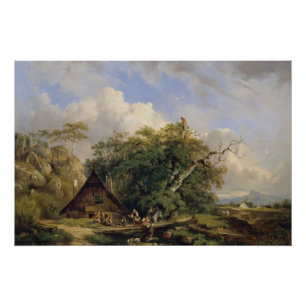 Landschap bij Gutenstein – Dominik Schufried Perfect Poster