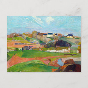 Landschap bij Pouldu schilderij van Paul Gauguin Briefkaart