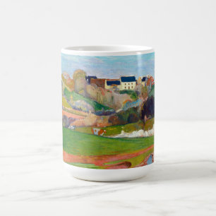 Landschap bij Pouldu schilderij van Paul Gauguin Koffiemok
