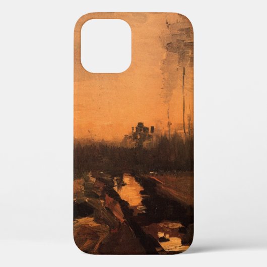 Landschap bij schemering door Vincent van Gogh Case-Mate iPhone Case (Achterkant)