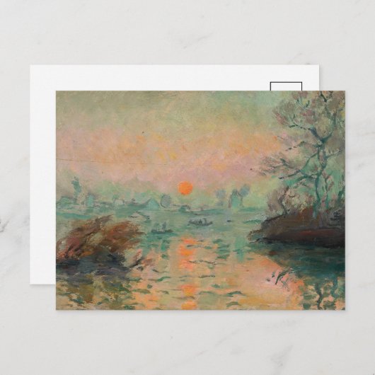 Landschap bij zonsondergang | Tadeusz Makowski Briefkaart (Voorkant / Achterkant)